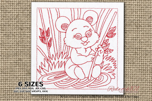 Cute Panda Lineart Review for Real Embroidery Projects