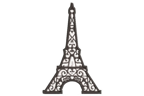 Eiffel Tower with Hearts