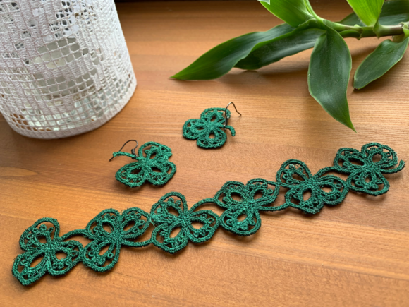 FSL Shamrock Earrings Bracelet
