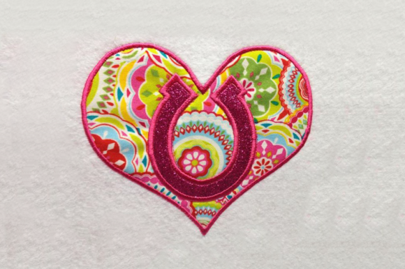 Horseshoe Heart Applique
