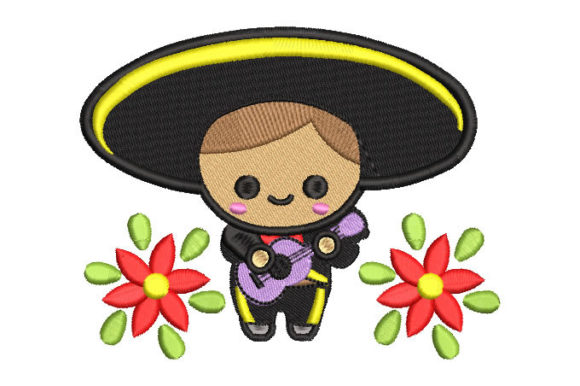Mexican Doll Embroidery Design