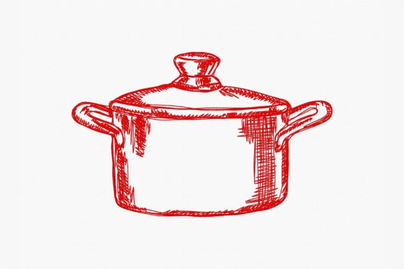 Pot One Line: A Seasonal Kitchen Embroidery Staple
