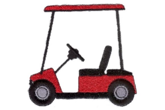 Red Cart: A Charming Embroidery Design for Heartfelt Gifts