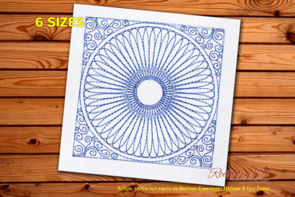Round Design Redwork Design