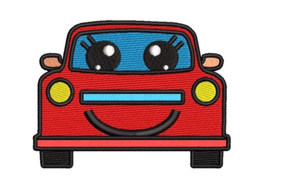 Smiling Car: A Playful Holiday Embroidery Pick