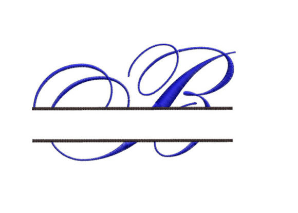 Split Monogram Font Letter B