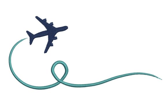 Trip Journey Flight Travel Embroidery