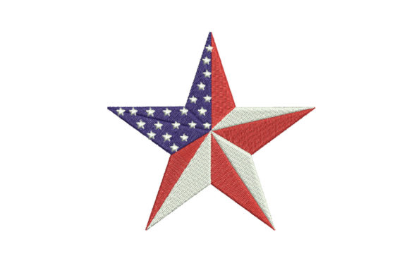 USA Patriotic Star Shaped Flag
