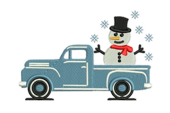 Vintage Truck Snowman